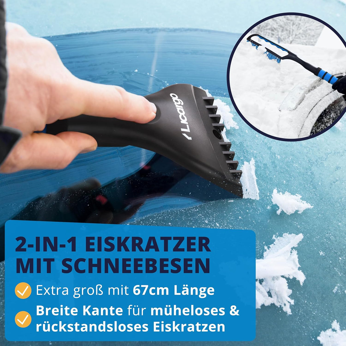 ❄️ LICARGO Eiskratzer Auto mit Besen XXL