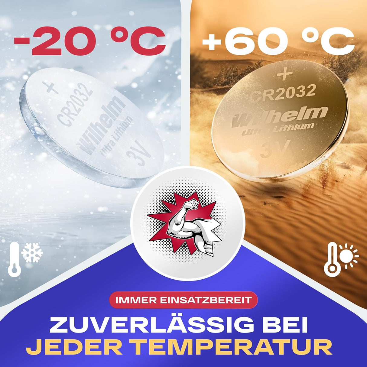 🔋 10 x Knopfzelle CR2032 – B-Ware – Wilhelm Batterie