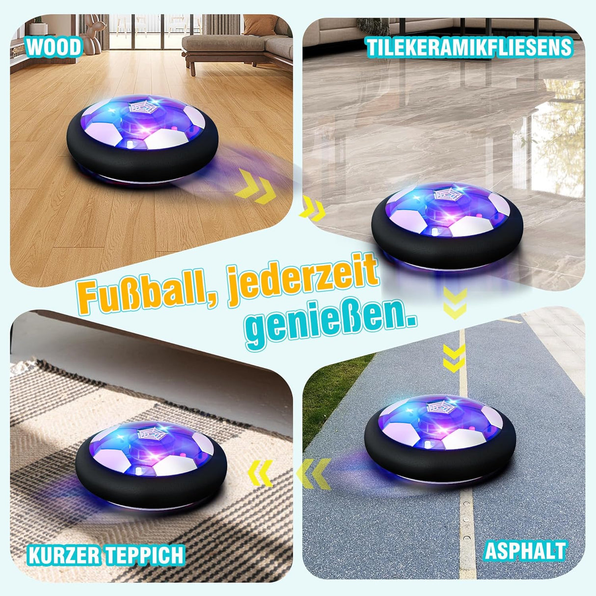 Hot Bee – Air Power Hover Fußball mit LED & USB-Aufladung