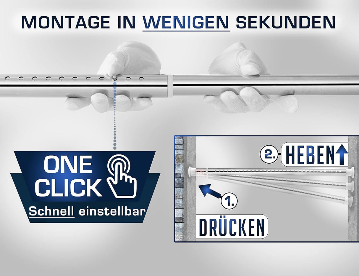 🪟 Teleskop-Gardinenstange 260–310 cm