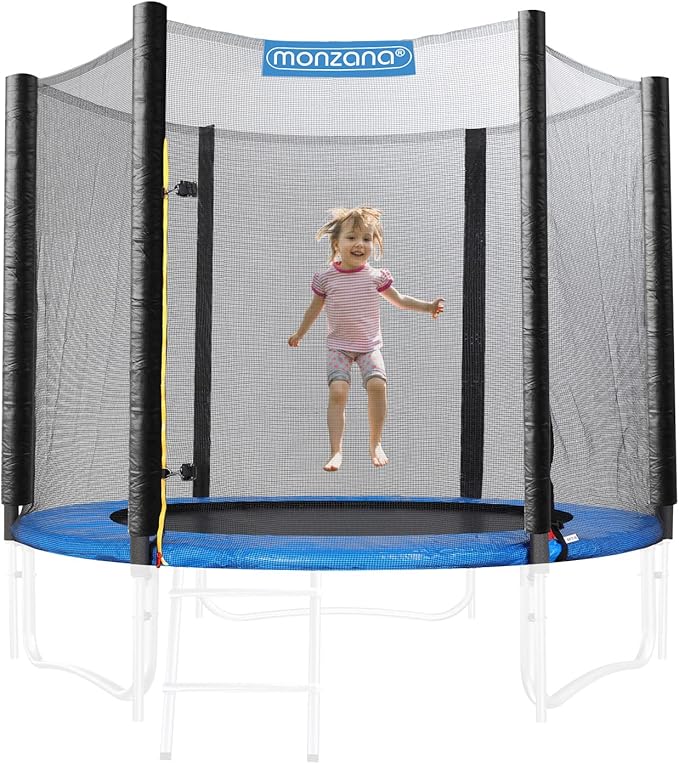 🤸 Monzana Trampolin Sicherheitsnetz Ø 366 cm – 6 Stangen, UV-beständig, neu