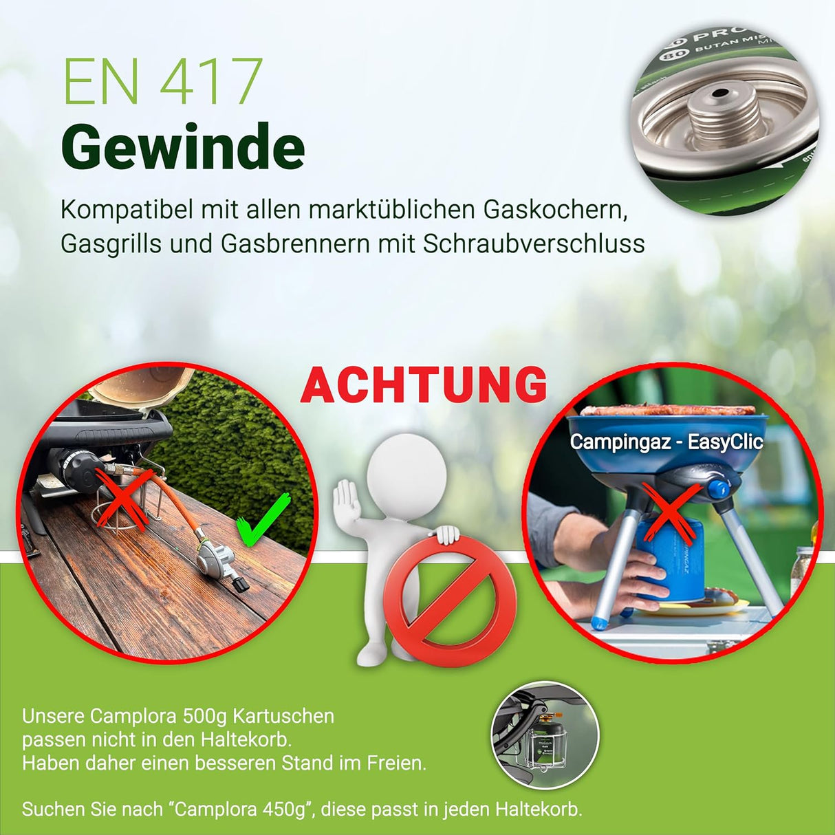 🔥 CAMPLORA 500g Gaskartusche