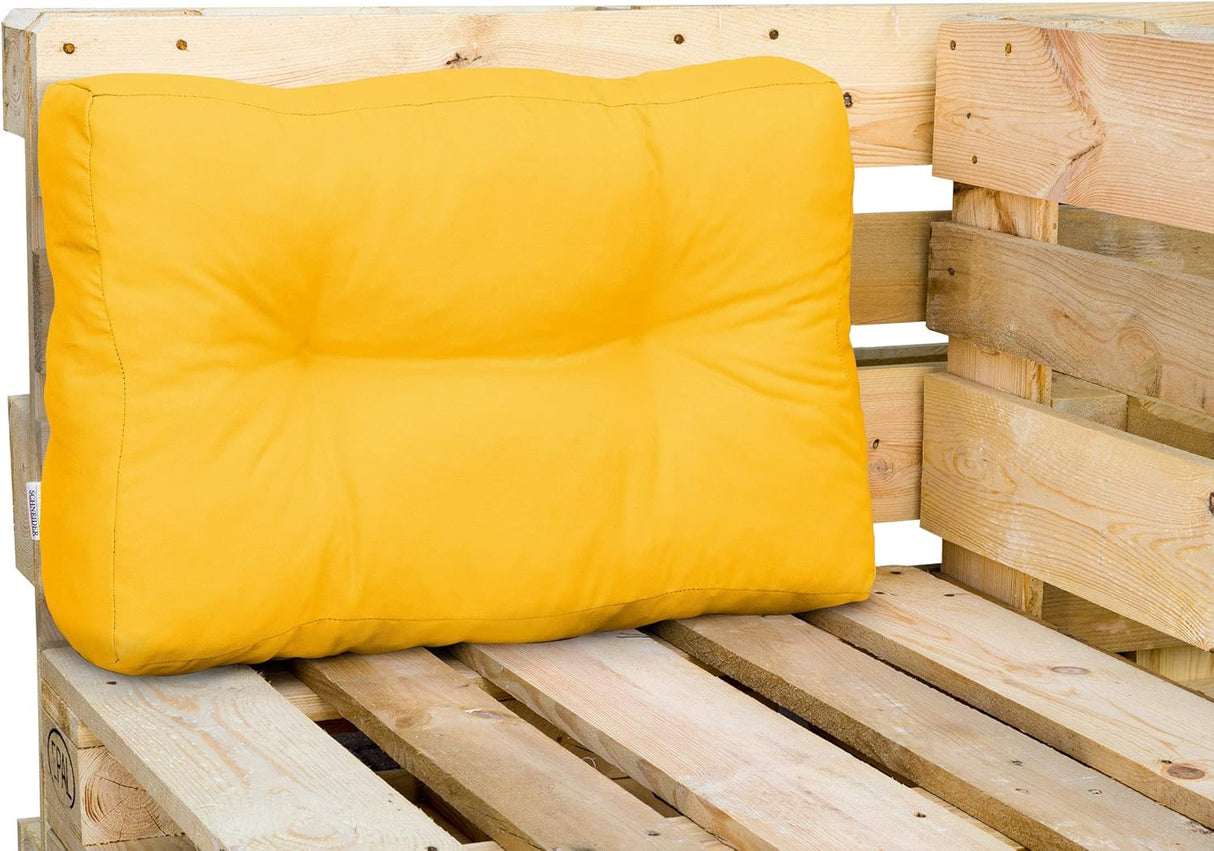 🪑 Royal Schneider Palettenpolster 7er Set Gelb (B-Ware)