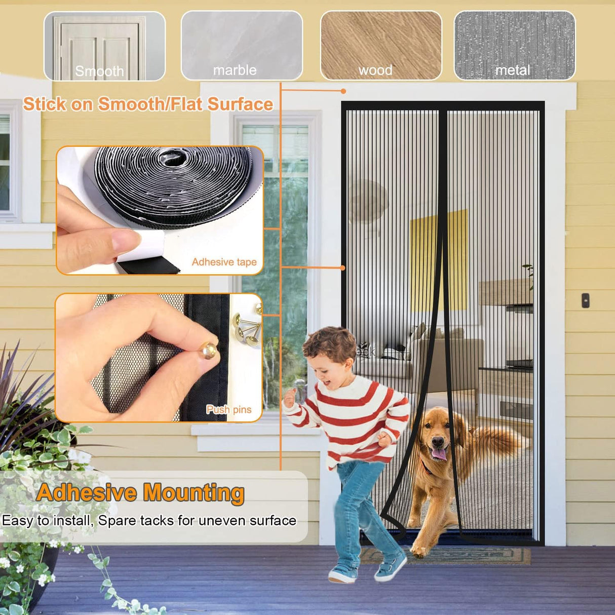 🦟 Risareyi Magnet Fliegengitter Tür 100x250 cm