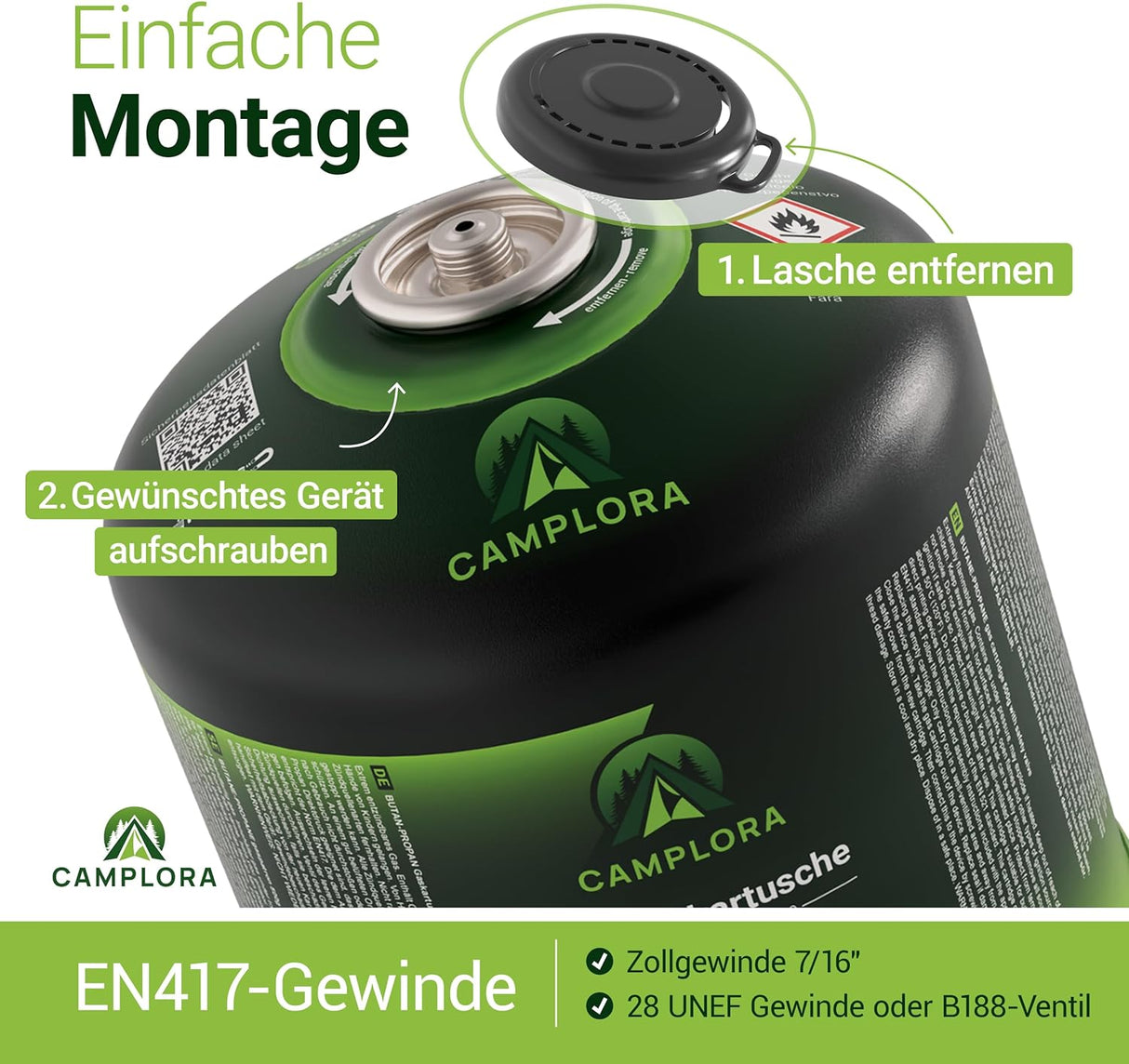 🔥 CAMPLORA 500g Gaskartusche