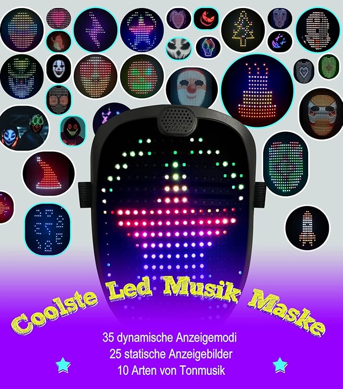 💡 MOYACA LED Maske mit Geste Sensing - B-Ware!