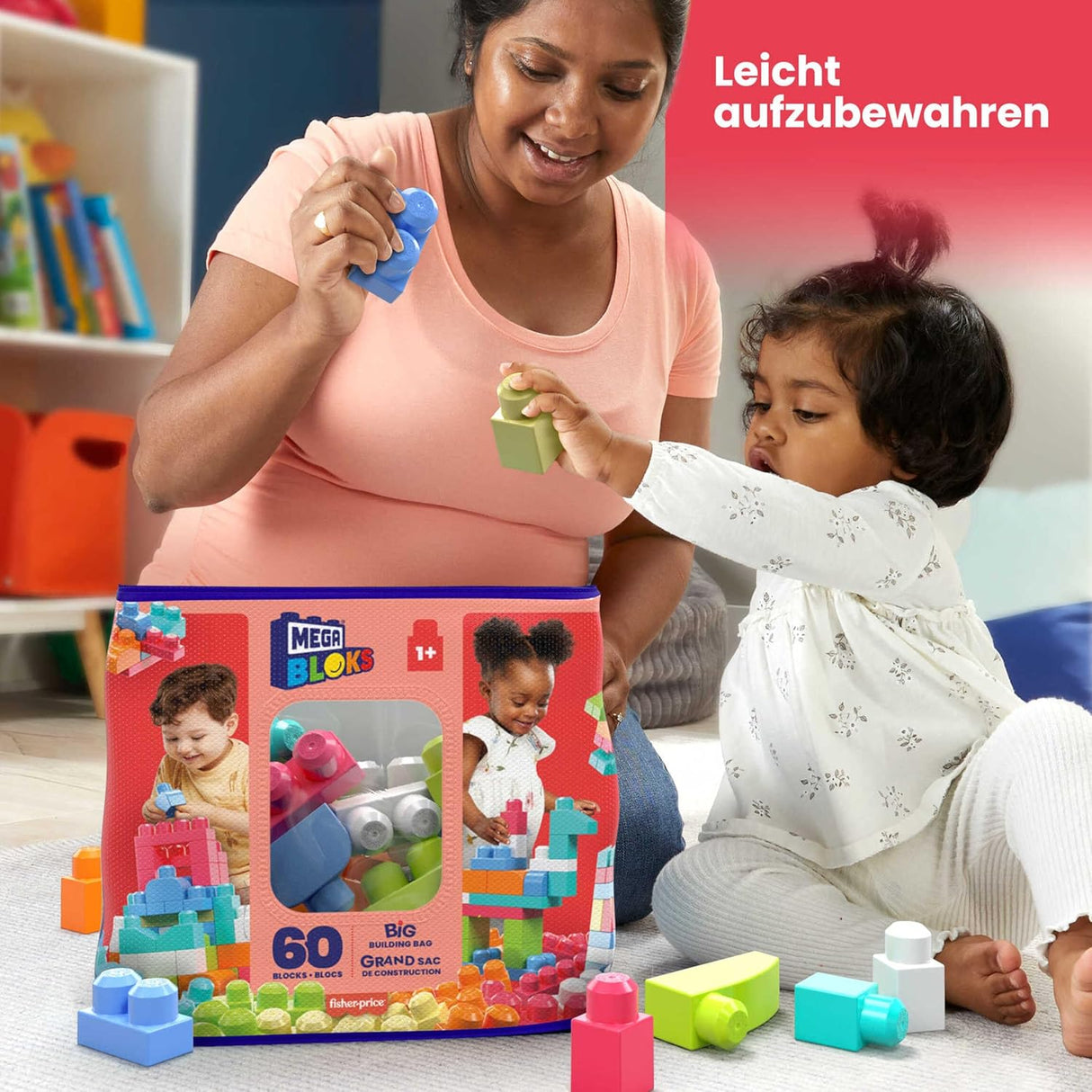 🧱 MEGA BLOKS Bausteinbeutel (60 Stk)