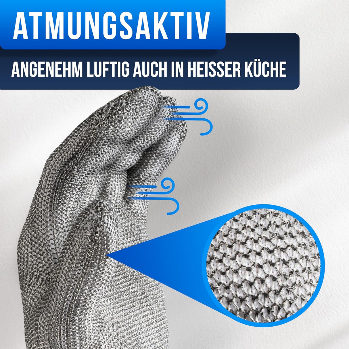 LauterSchutz Schnittschutzhandschuh aus Edelstahl-Draht (Größe XL)