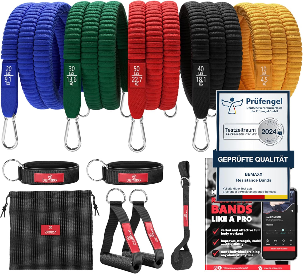 🏋️♀️ BeMaxx Resistance Bands Set