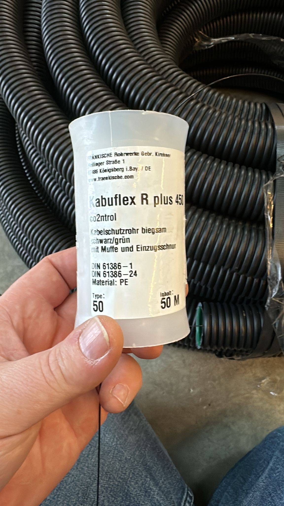 ⚡ Fränkische Kabuflex R plus Typ 450 – Kabelschutzrohr für Erdverlegung (50 mm / 50 m) - B-Ware
