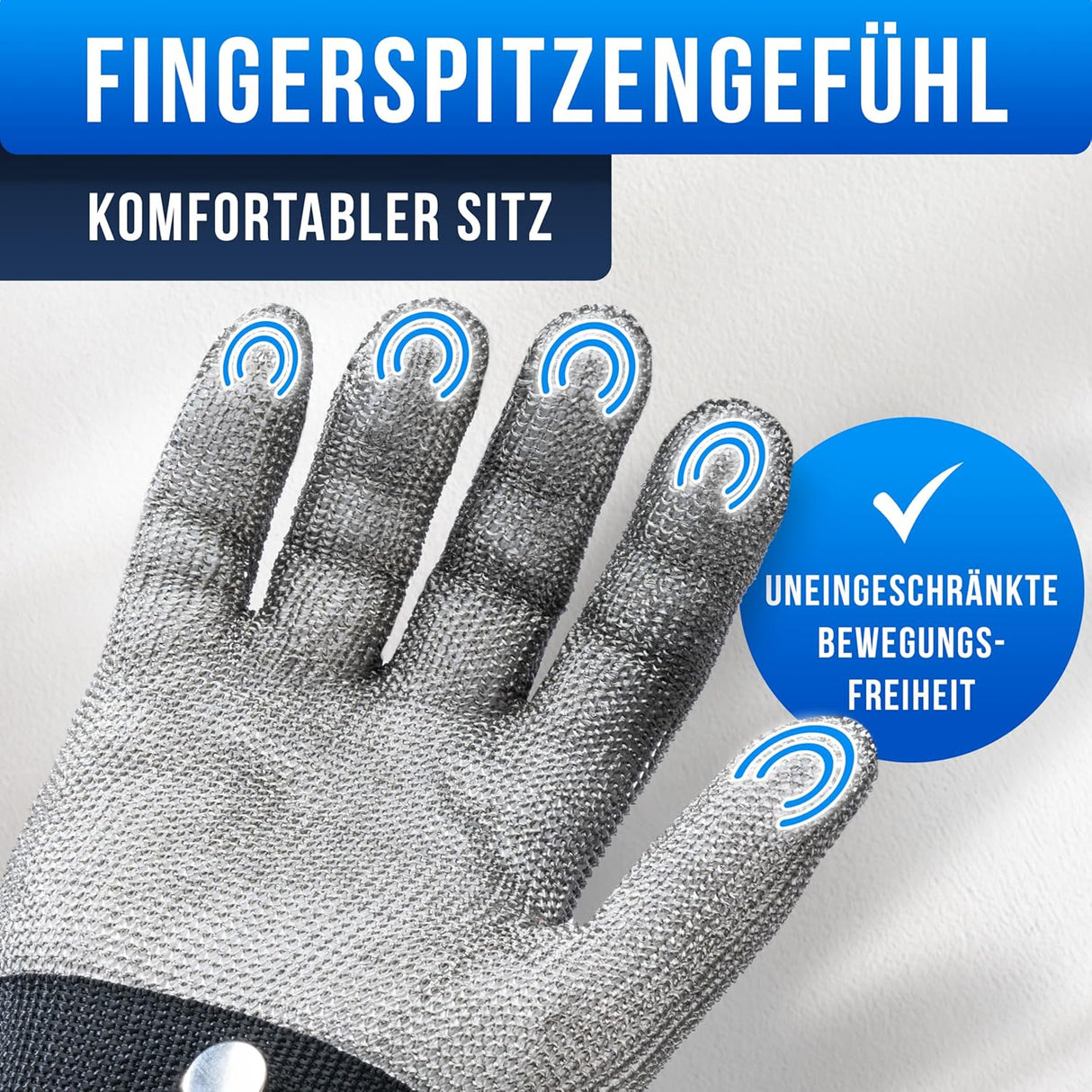 LauterSchutz Schnittschutzhandschuh aus Edelstahl-Draht (Größe XL)