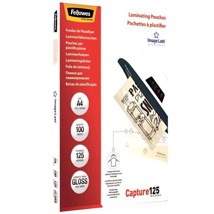 📄 Fellowes 53074 ImageLast, DIN A4, 125 mic, glänzend – 100 Stück – B-Ware!
