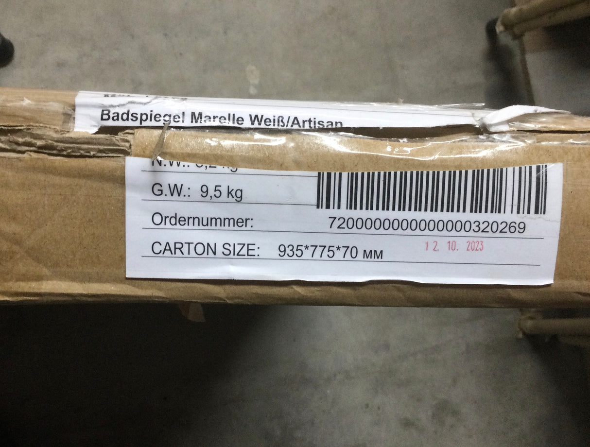 🌟 Vicco Badspiegel Marelle – Weiß/Artisan-Eiche (B-Ware)