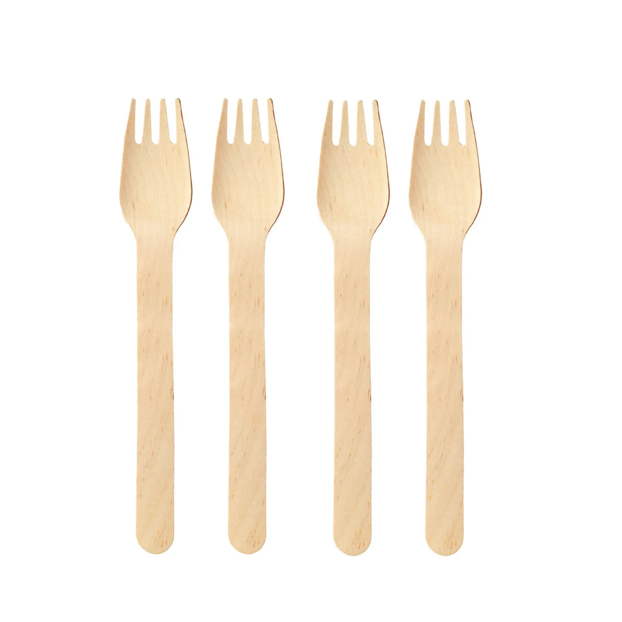 🍴 Wisefood 100 Stück Holz Einweggabeln 16 cm - B-Ware!