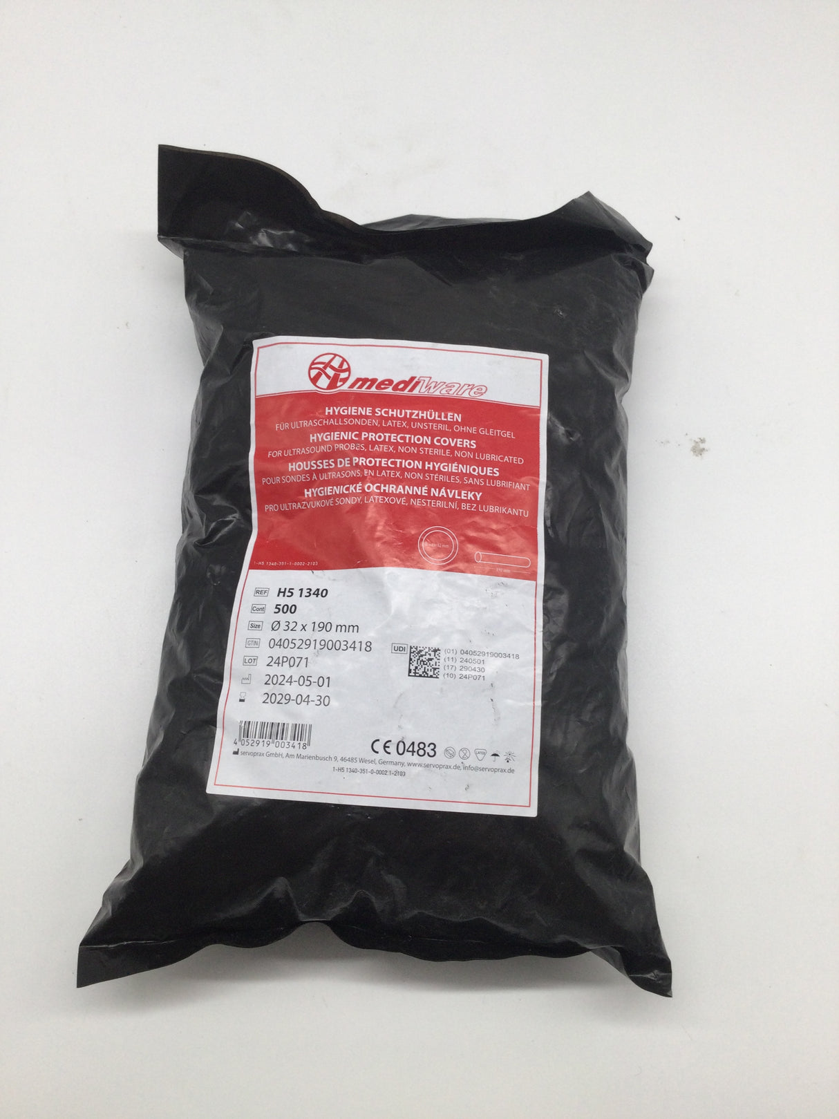 🌟 Latex-Ultraschall-Schutzhüllen Mediware – 32 mm, ohne Gleitmittel, gepudert, 500 Stück 🌟