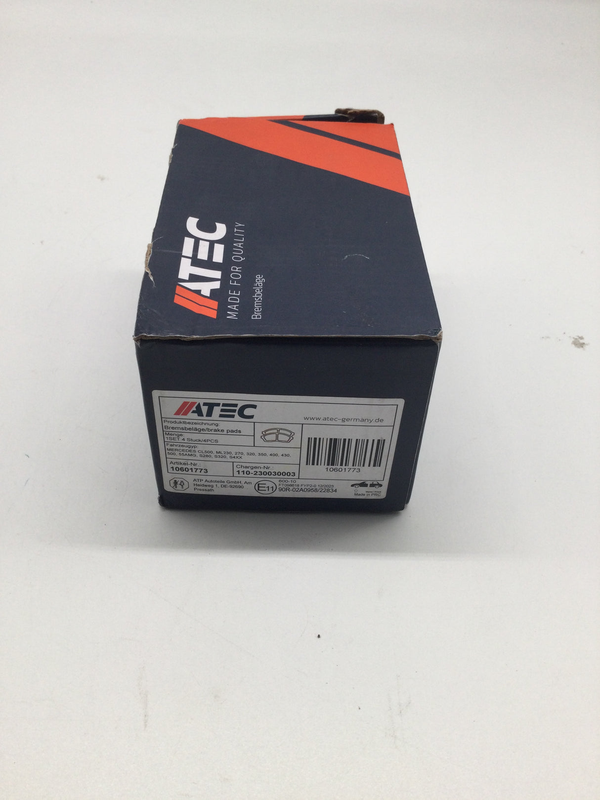 🌟 ATEC Germany Bremsbelagsatz Hinterachse – 4 Stück (B-Ware)