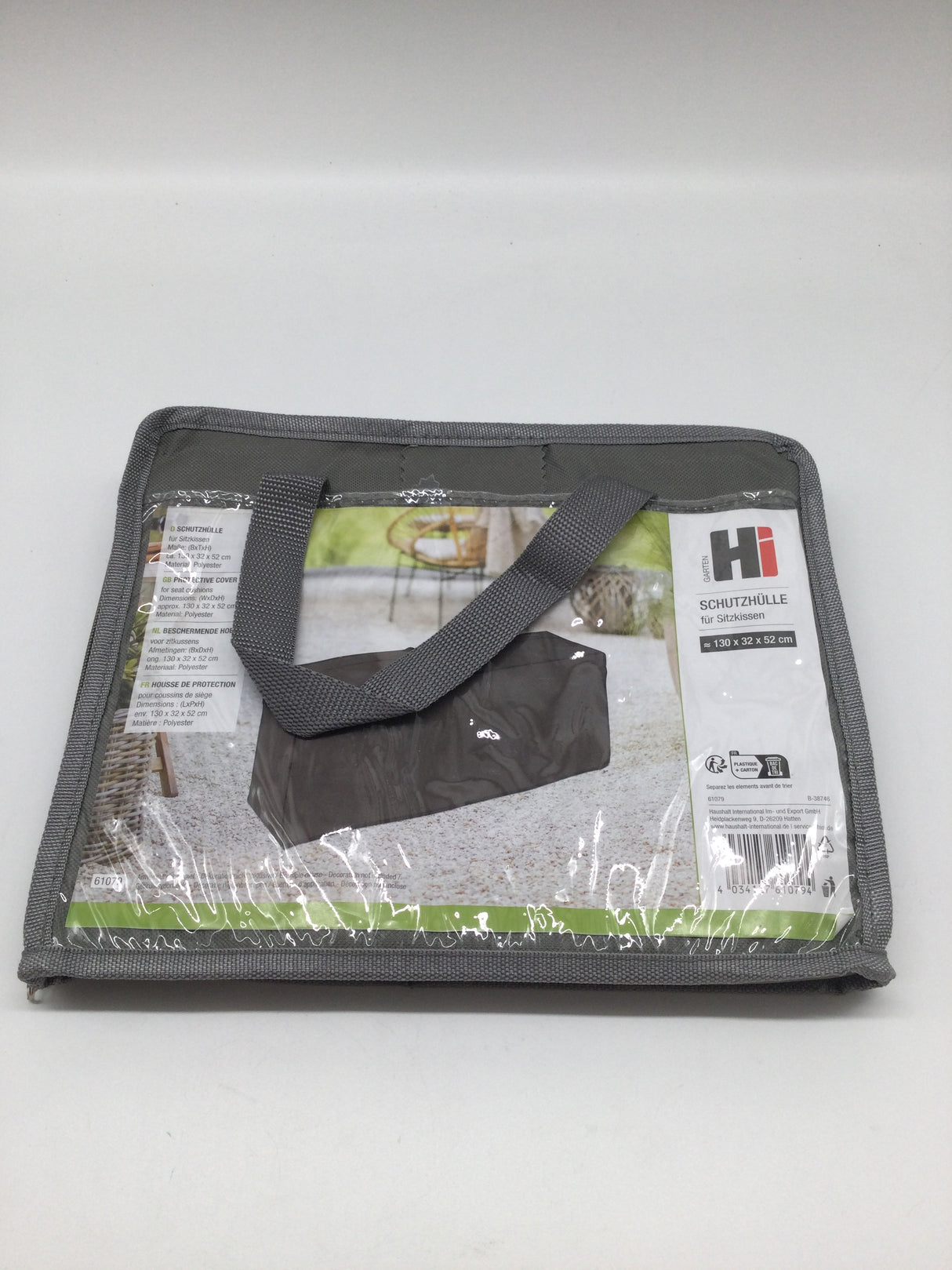 🌟 Hi Garten Schutzhülle für Sitzkissen 130x32x52cm (B-Ware)