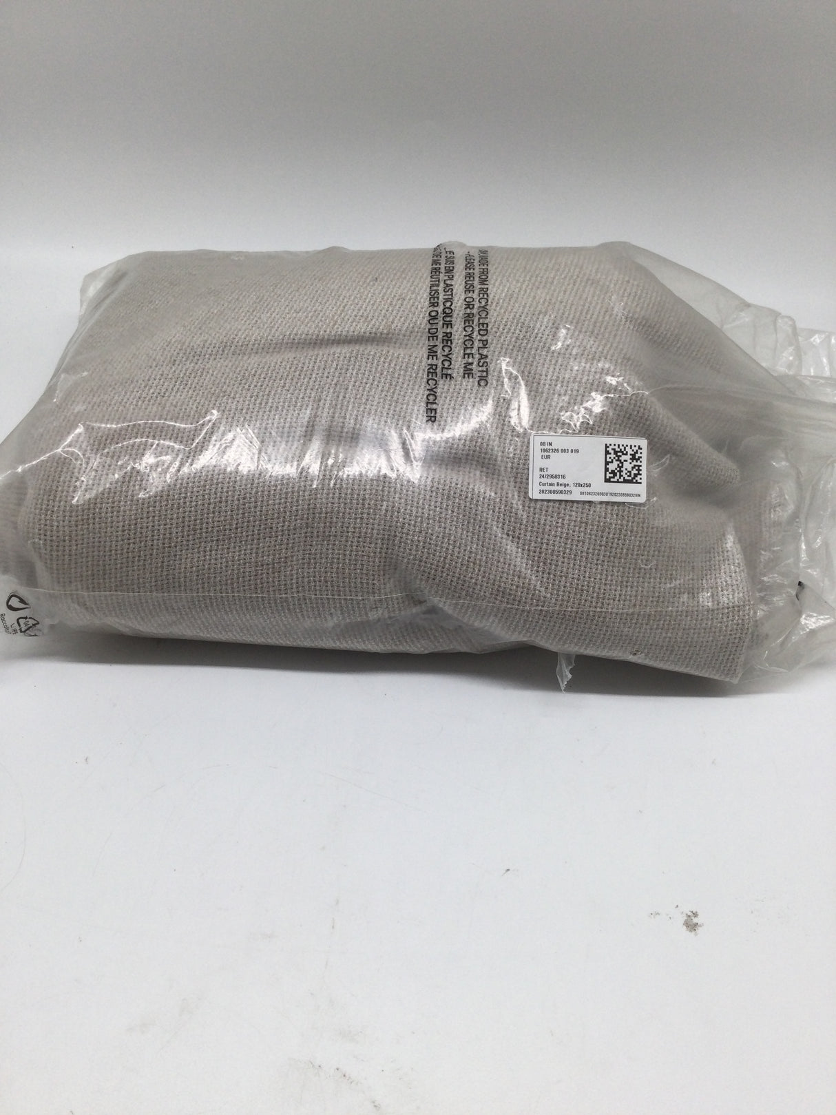 🏡 2er-Pack Locker Gewebte Vorhangschals, Beige - B-Ware