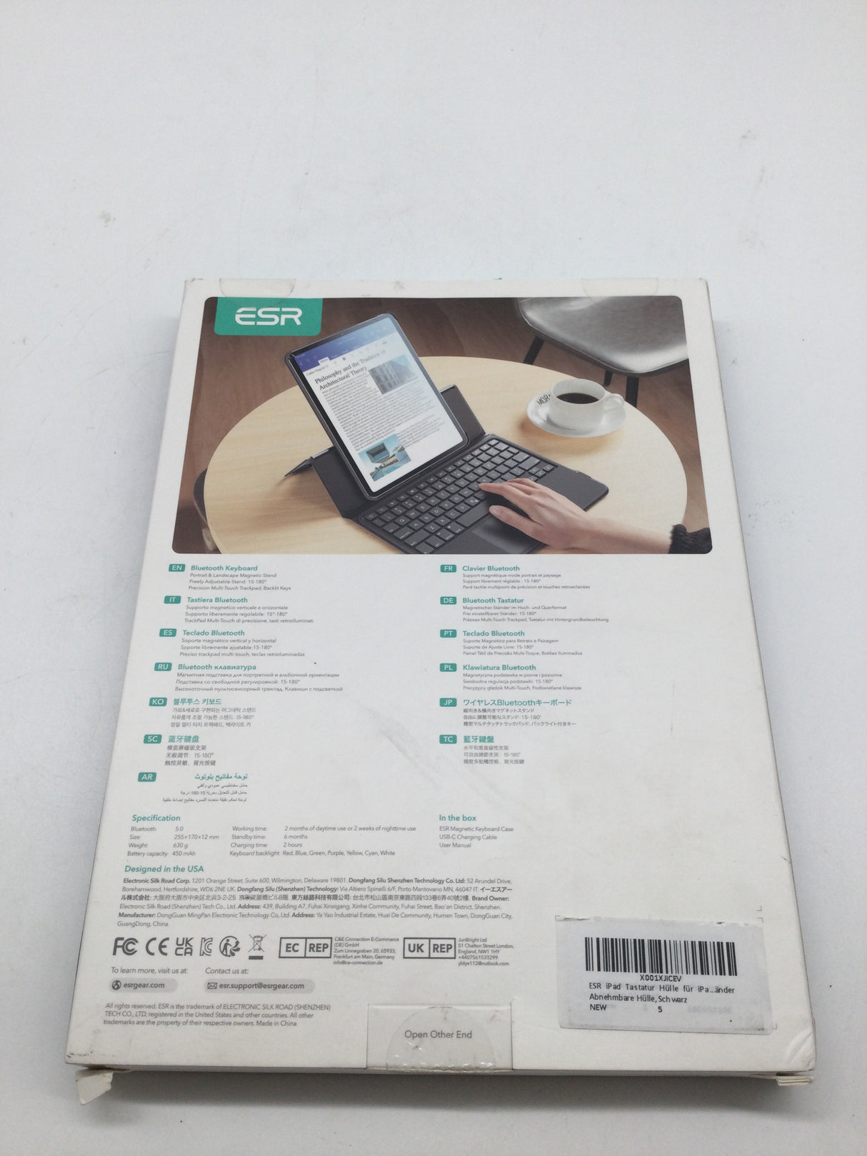 💻 ESR Ascend Tastaturhülle iPad Pro 11 & iPad Air 5/4 (B-Ware)