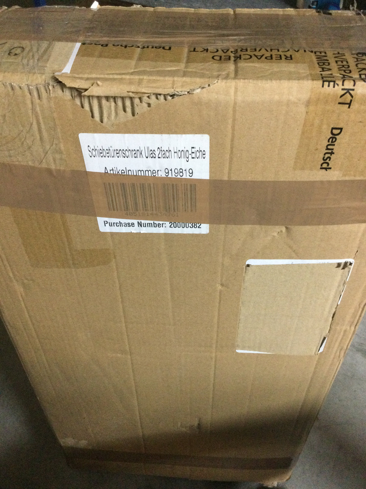 🌟 VCM my office Schiebetürenschrank Ulas – Honig-Eiche (B-Ware)