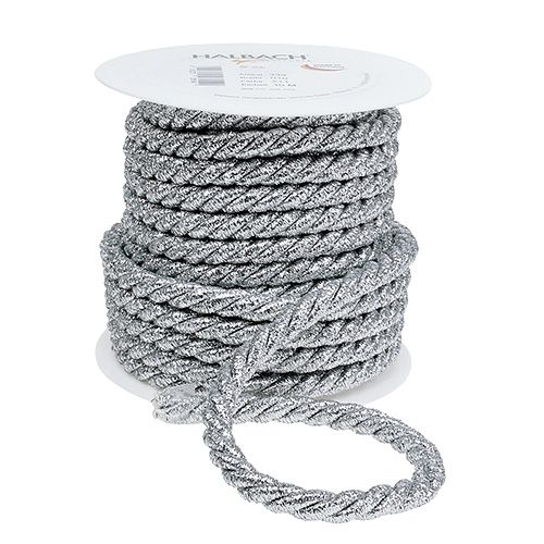 🧵 Kordel Silber 10 mm – 10 m Bastelkordel mit Glanzeffekt für Deko & DIY - neu