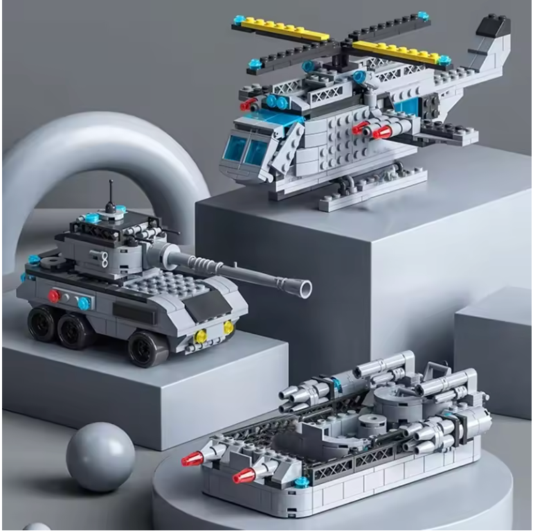 🚢 6-in-1 Marine Kriegswagen & Schiff Modell – B-Ware!