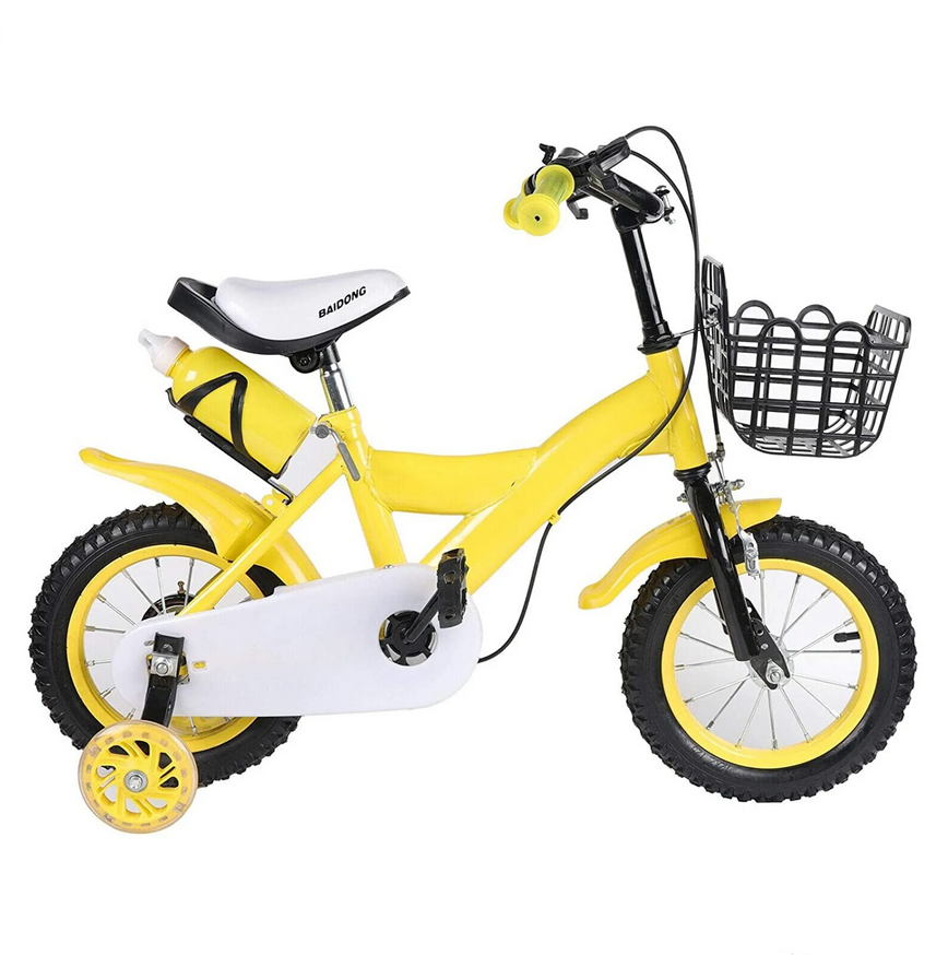 🚲 Kinderfahrrad 12 Zoll Gelb Unisex & leicht