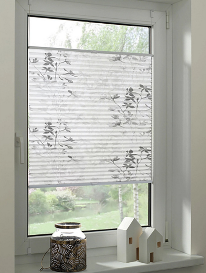 🪟 Gardinia Plissee 60×130 cm „Bella Blätter“ – B-Ware!