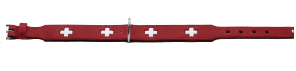 🐶 HUNTER Halsband Swiss 55/M – Rot/Schwarz - B-Ware