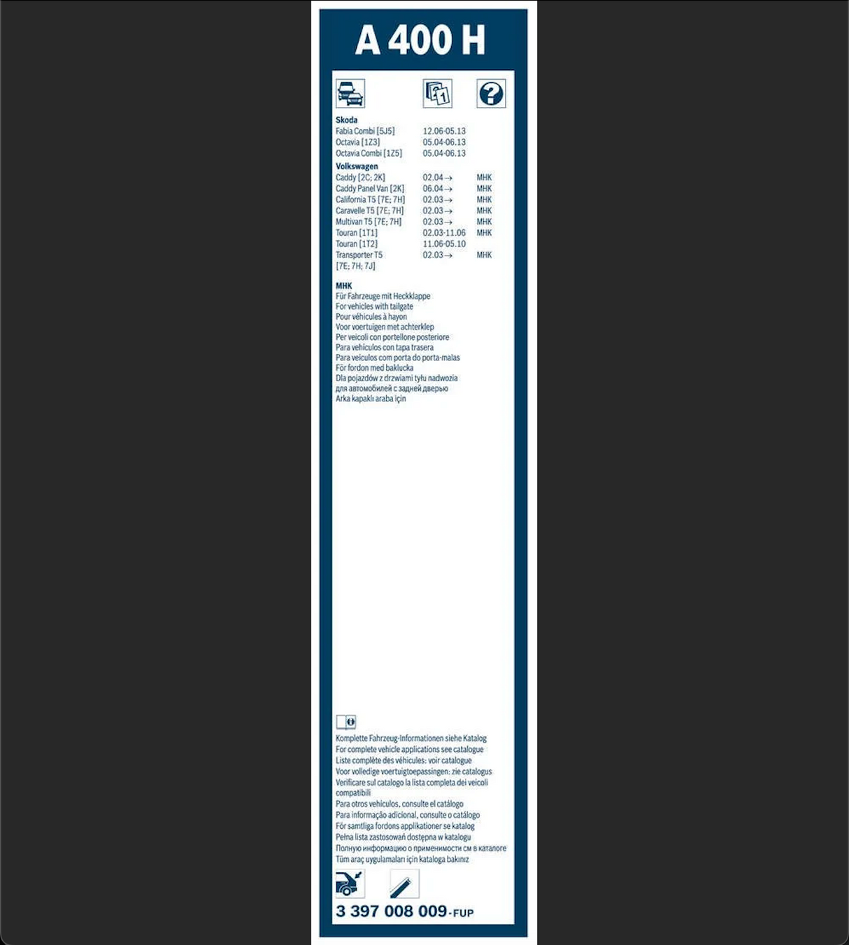 🚗 BOSCH Scheibenwischer A 400 H - B-Ware!