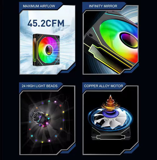 💨 UPSIREN UF-1 PRISM 4 PRO 120 mm ARGB