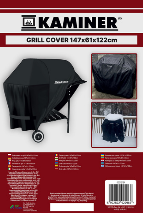 🔥 KAMINER Grillabdeckung 147×61×122 cm