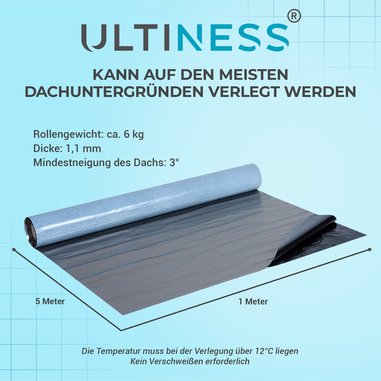 🛡️ Ultiness Alu Dachfolie 5x1m – B-Ware!