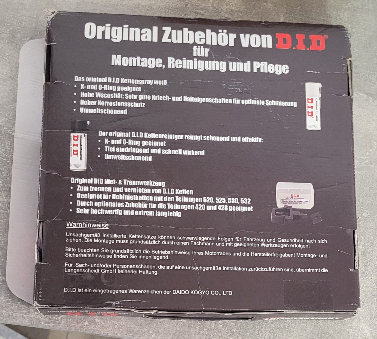 🏍️ D.I.D. Kettenkit 525ZVM-X2 (17/44/118) – B-Ware!