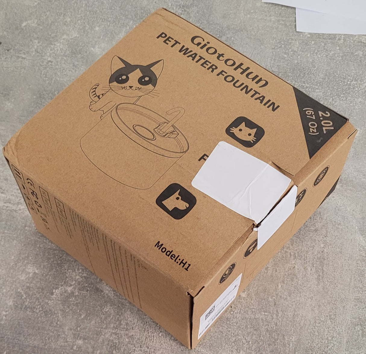 🐾 GIOTOHUN Katzenbrunnen 2L – Schwarz – B-Ware!