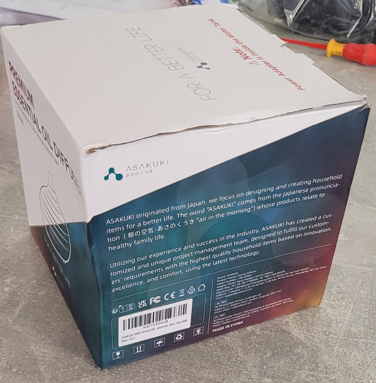 🌿 ASAKUKI Aroma Diffuser 300ml – B-Ware!