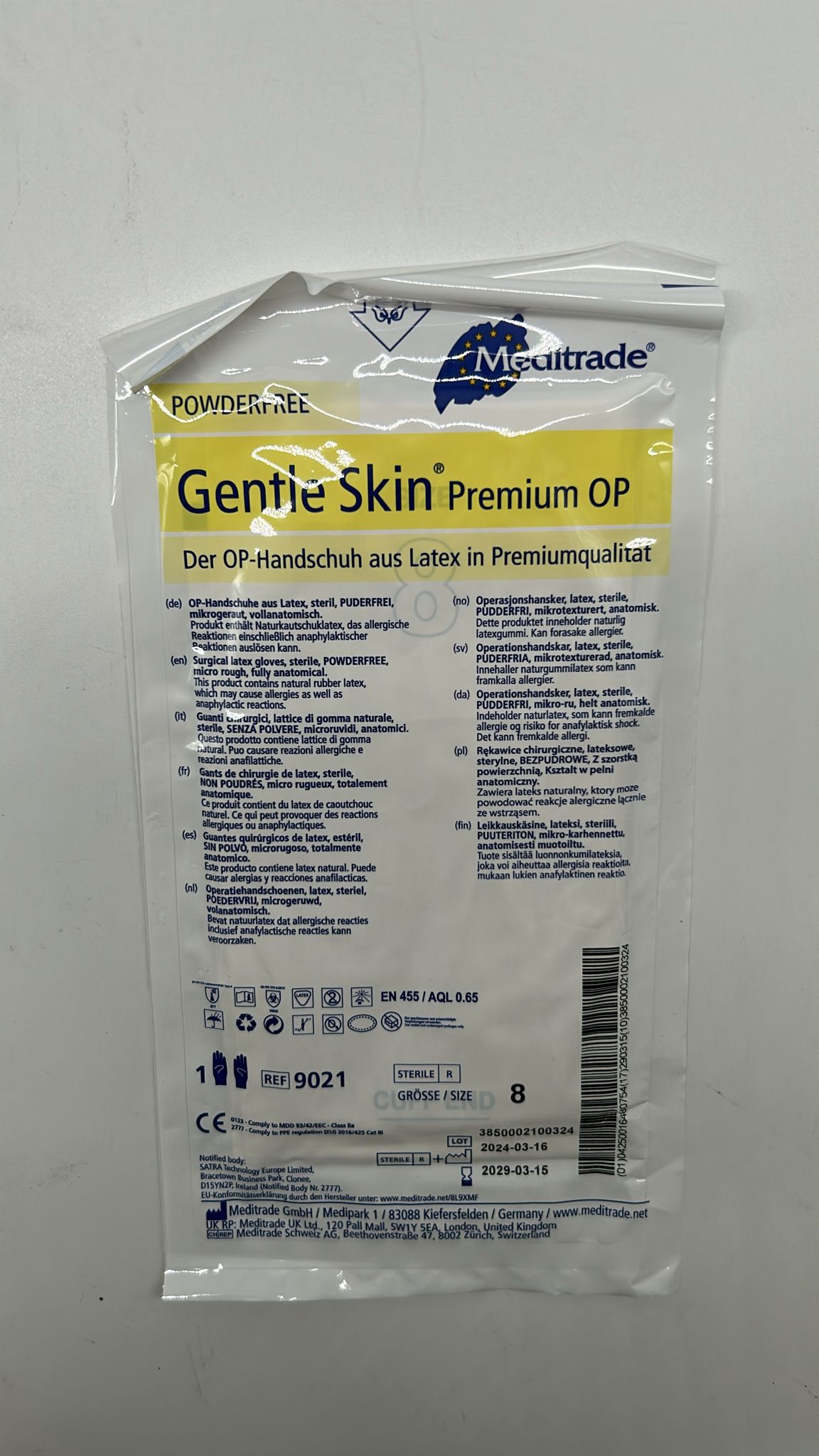 🧤 Gentle Skin OP-Handschuhe Gr. 8 - 50 St. (B-Ware)