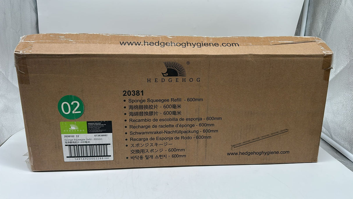 🧽 Hedgehog Sponge Squeegee Refill 600 mm – Grün, neu