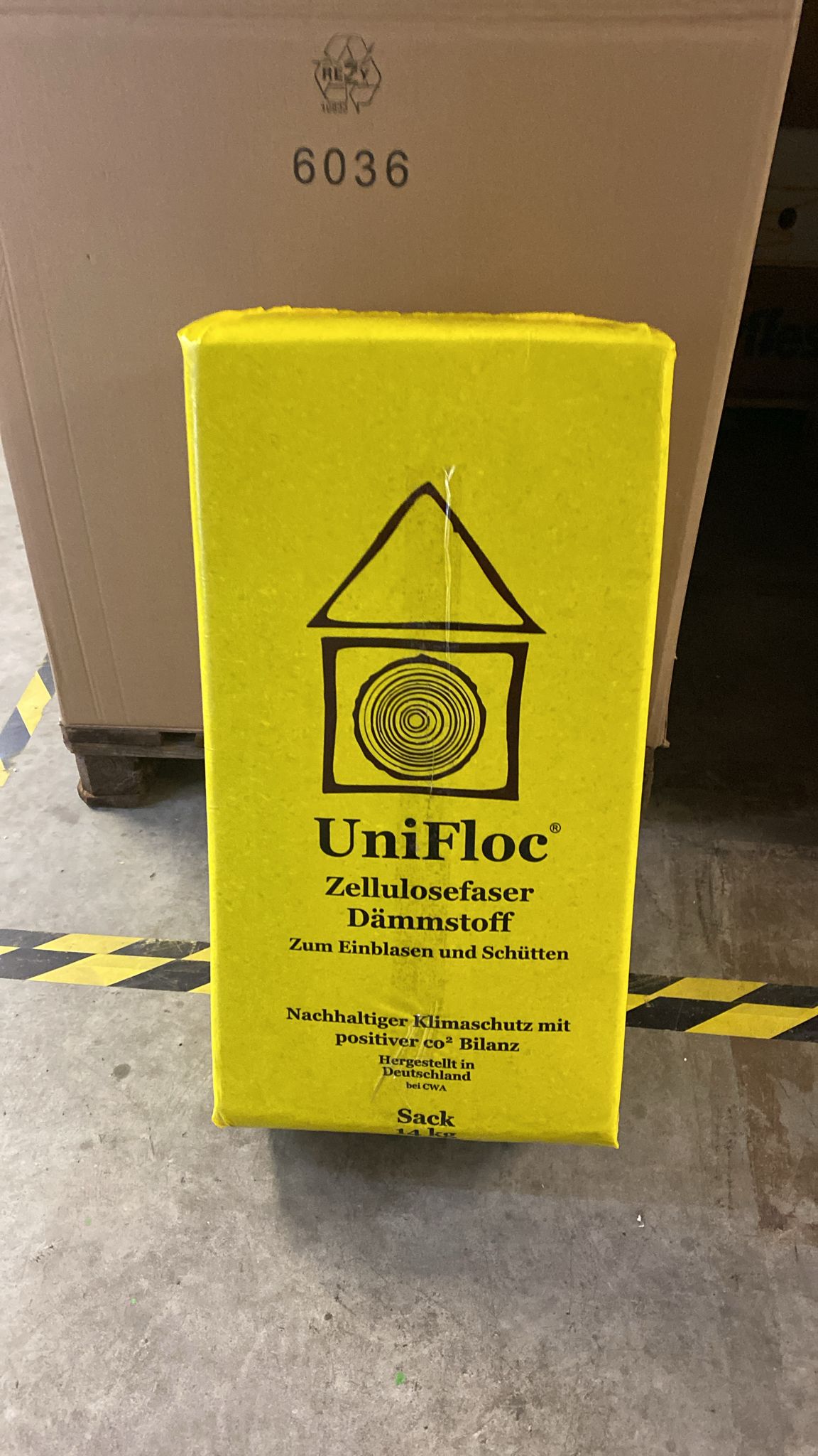 🏠 Unifloc Zellulose-Schüttdämmung 14 kg – Wärmedämmung für Dach, Wand & Boden, neu