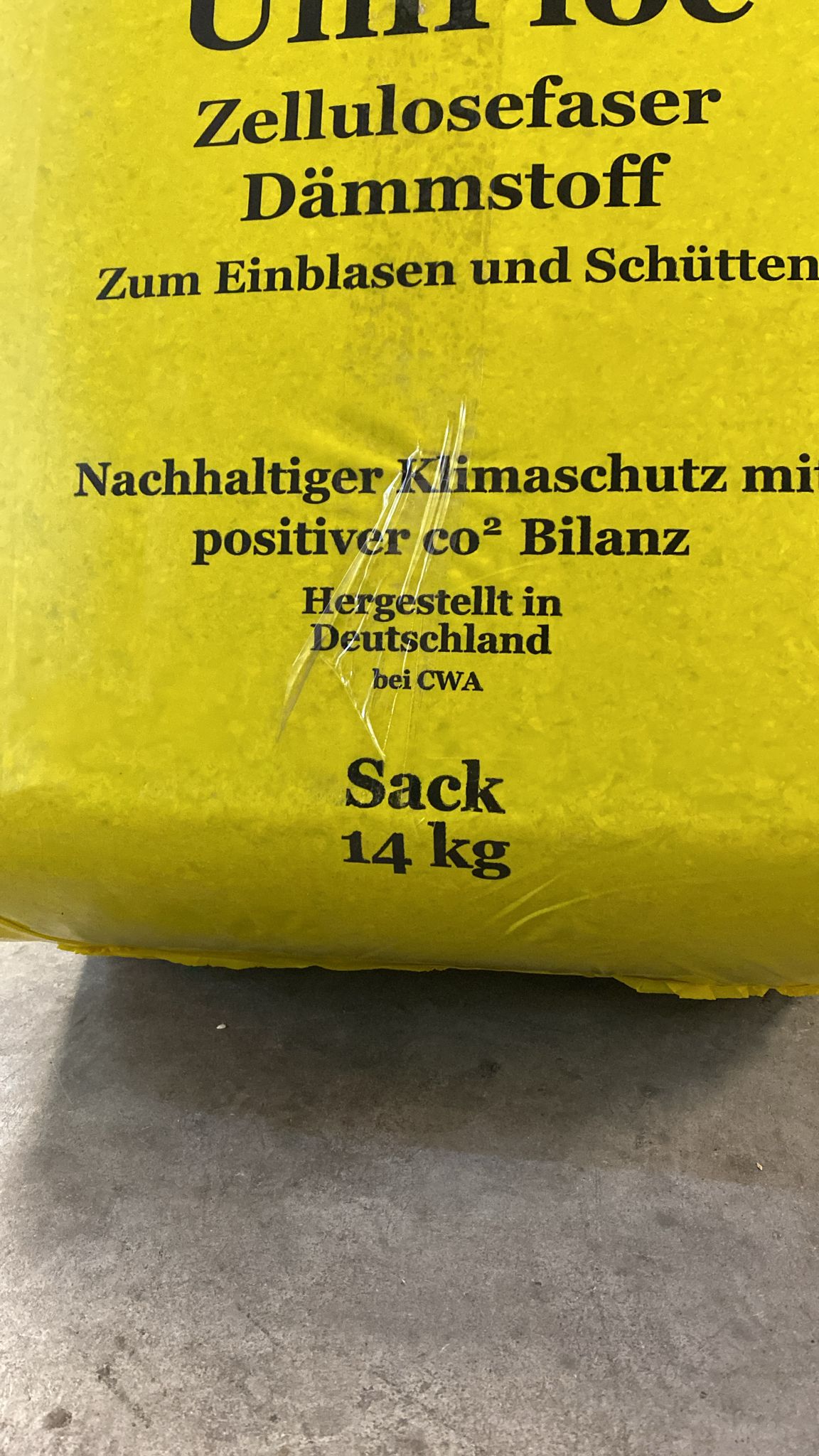 🏠 Unifloc Zellulose-Schüttdämmung 14 kg – Wärmedämmung für Dach, Wand & Boden, neu