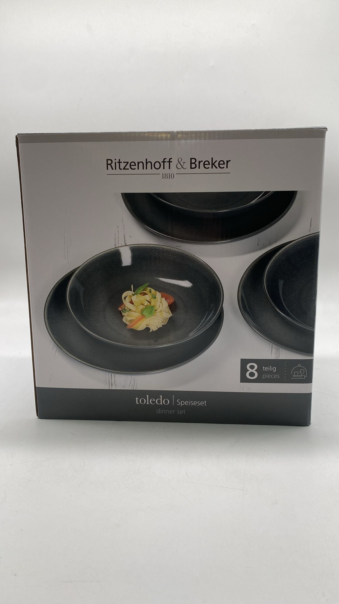 🍽️ Ritzenhoff & Breker Toledo Speiseset 8-tlg. – Grau, Steinzeug, neu
