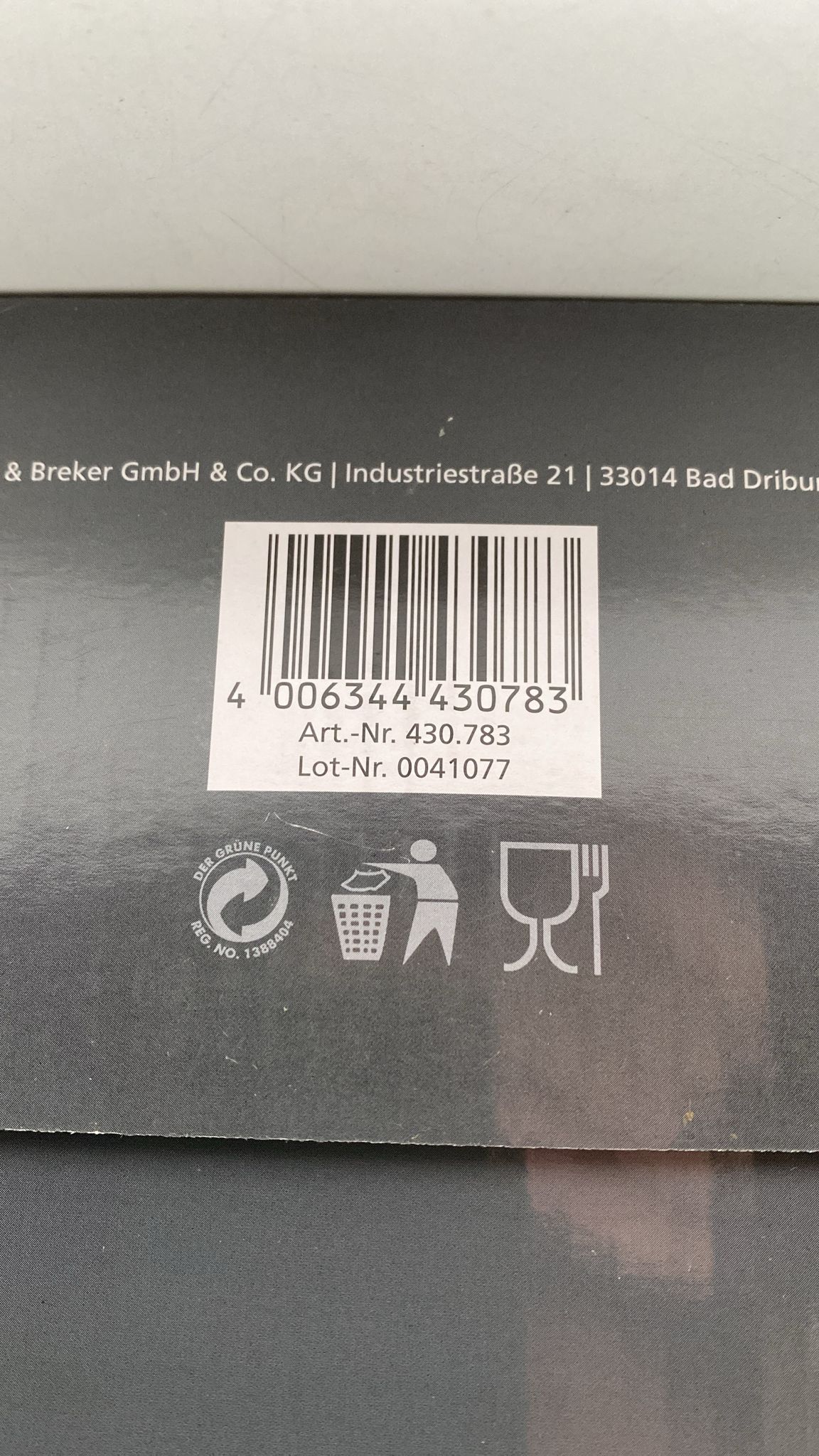 🍽️ Ritzenhoff & Breker Toledo Speiseset 8-tlg. – Grau, Steinzeug, neu