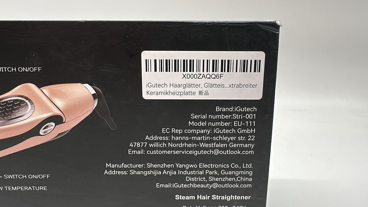 💇♀️ iGutech Dampf-Haarglätter – Glätteisen mit Dampffunktion & 230 °C - neu