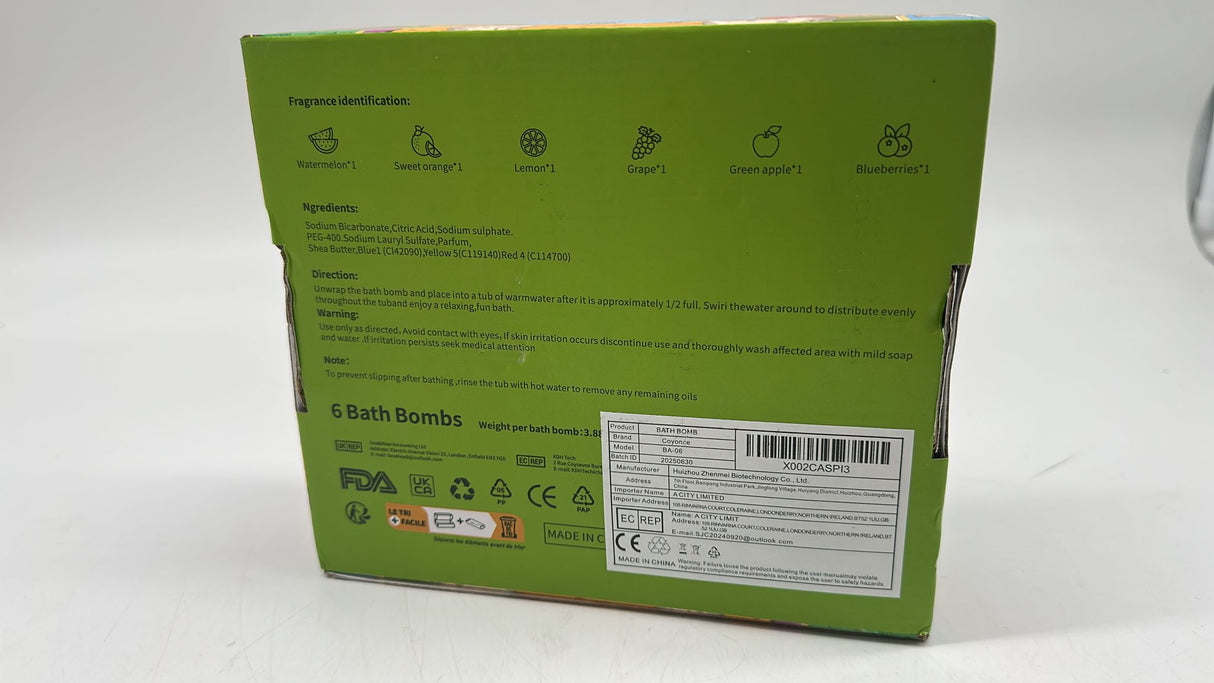 🦖 Badebomben Kinder Set mit Dino-Überraschung – 6 Düfte, 110 g, neu