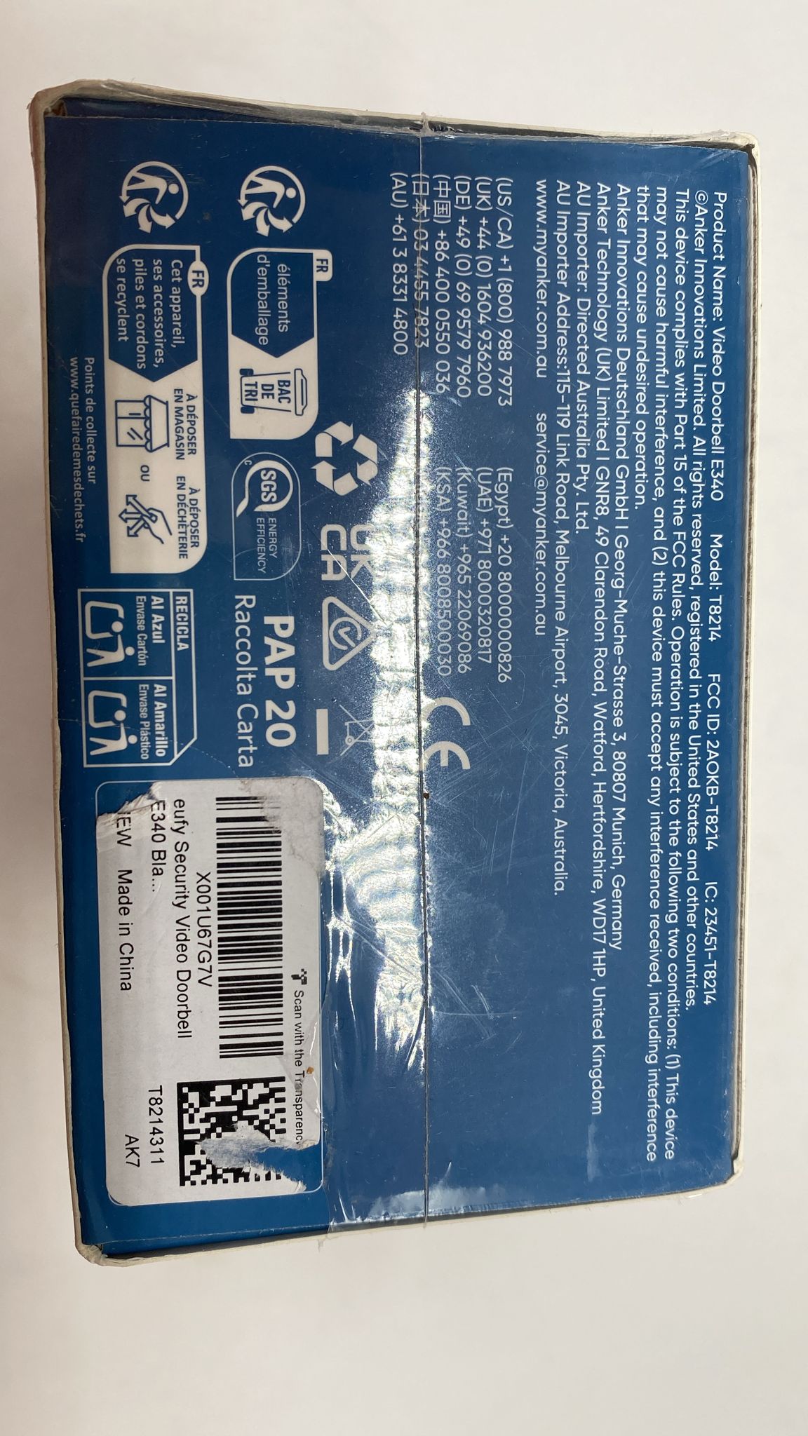 🔔 eufy Video Türklingel E340 – Dual Kamera 2K, Paketerkennung, neu