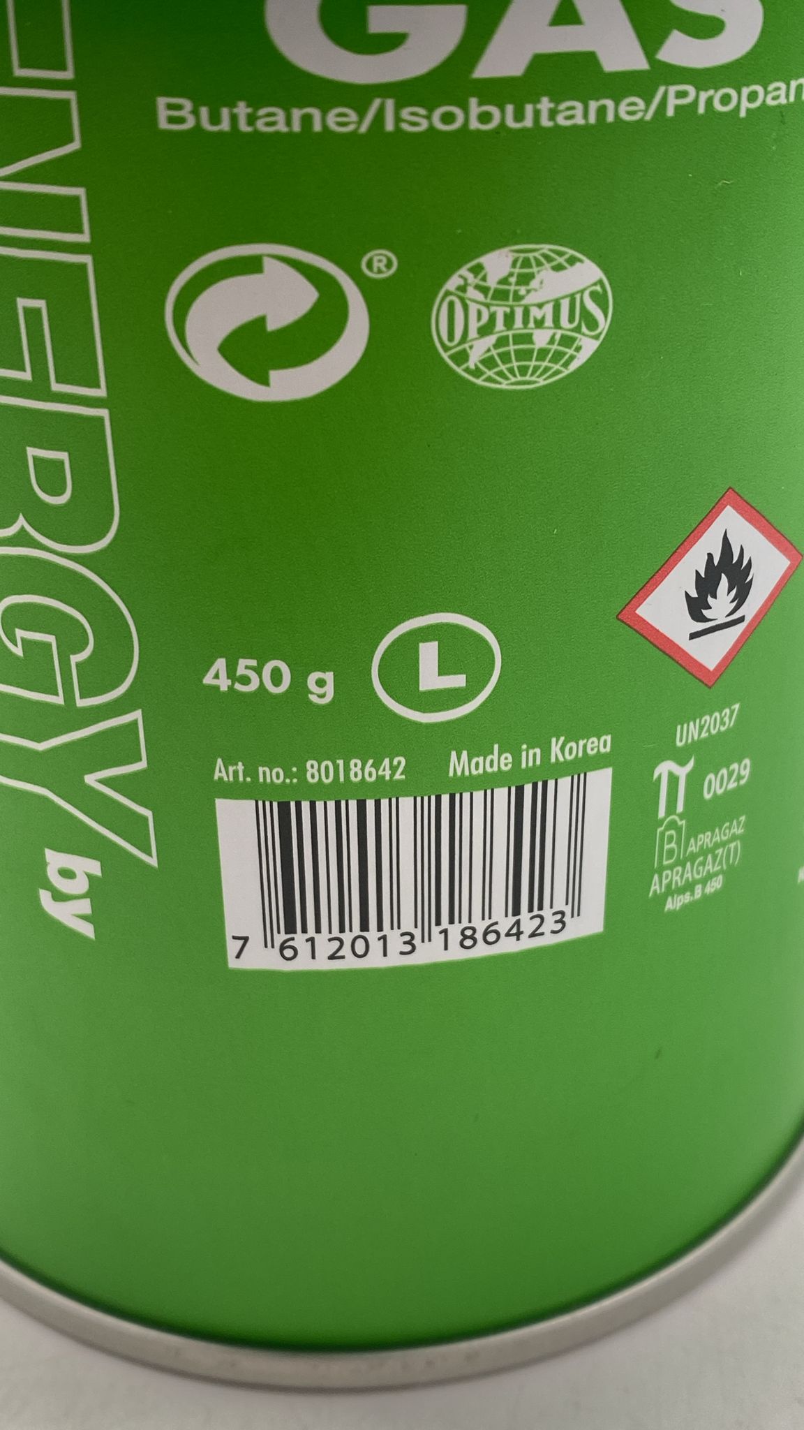 🔥 Optimus Gaskartusche 450 g – Gas Kartusche für Campingkocher