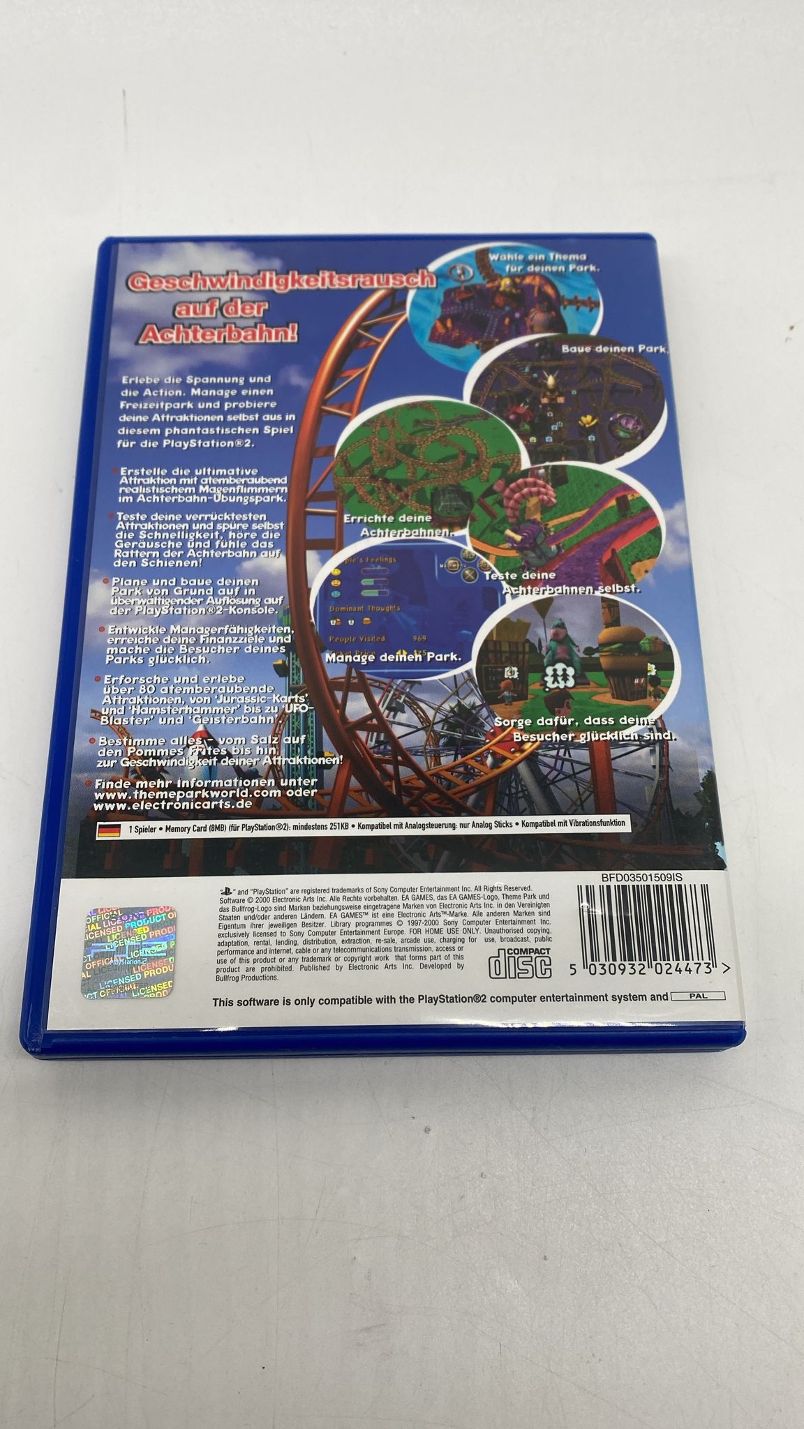 🎮 Theme Park World PS2 – Freizeitpark Simulation für PlayStation 2 - gebraucht