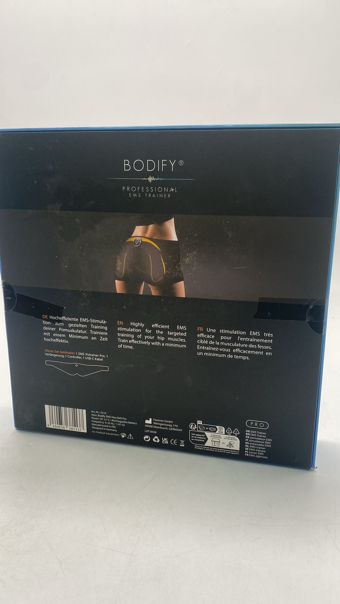 🏋️♀️ BODIFY EMS Potrainer Pro – Muskelstimulator Training Schwarz - B-Ware