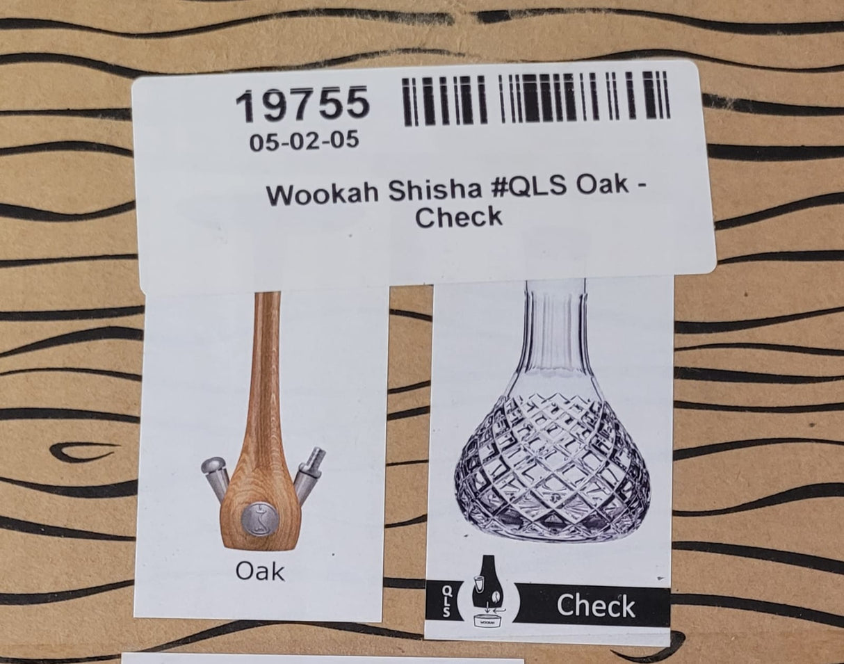 💨 WOOKAH Rauchsäule Oak + Vase Check Set