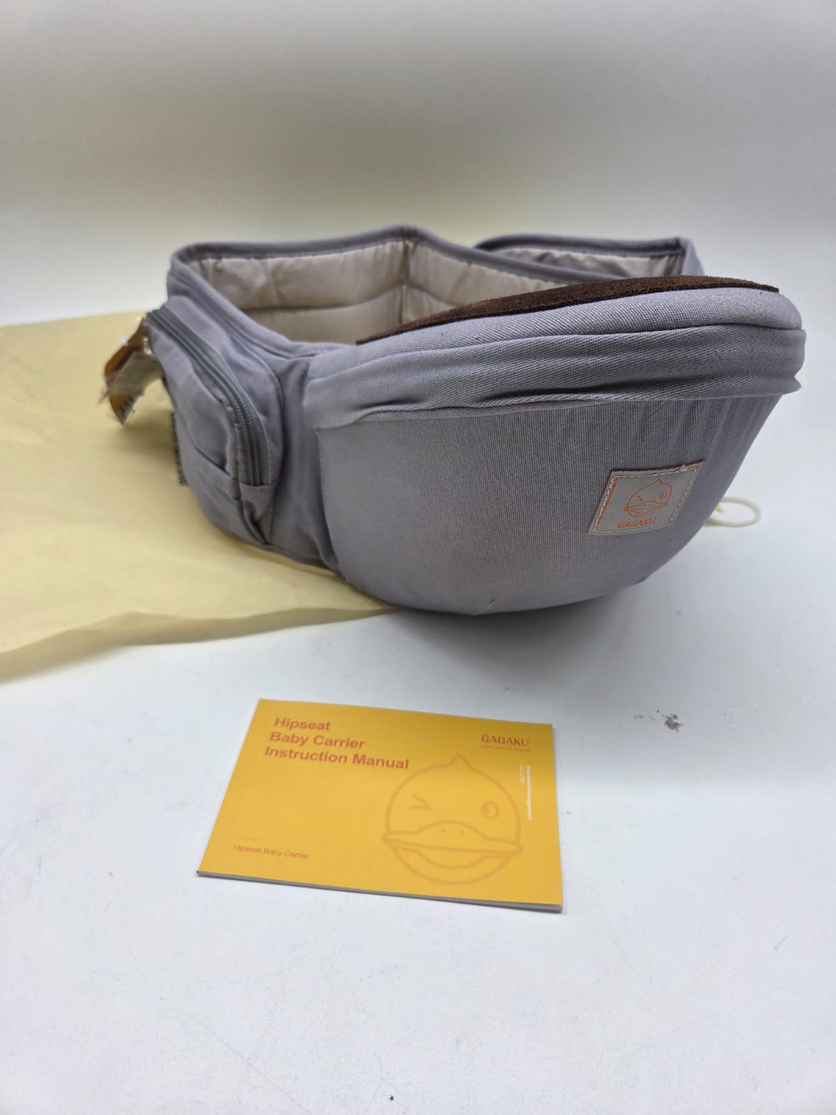 👶 GAGAKU Baby Hüftsitz Grau-Lavendel – B-Ware!